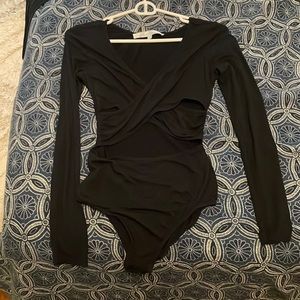 Lovers + Friends crisscross cut-out bodysuit
